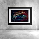 Ver imagem 2 de Quadro Carro Esportivo Colorido Horizontal - 60x48cm:moldura Preta