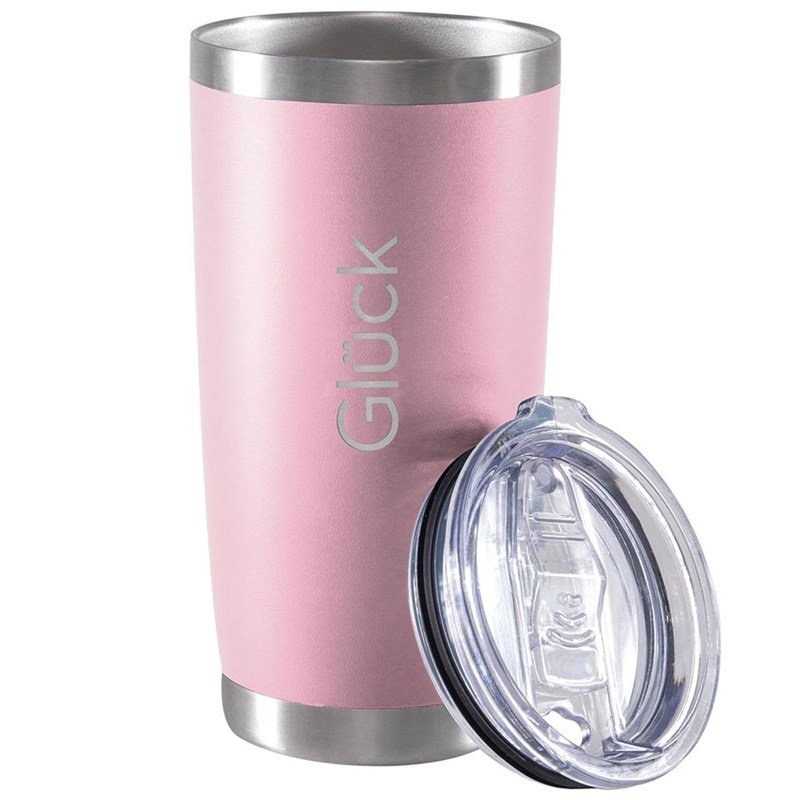 Copo Térmico Gluck Lucky com Tampa Antivazamento 591ml Rosa 4 Horas Gelado - 1