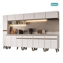 Ver imagem 6 de Cozinha Atlanta Dash 16 Portas 4 Gavetas MDF-MDP 315.5cm Branco Móveis Carraro