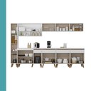 Ver imagem 4 de Cozinha Atlanta Dash 16 Portas 4 Gavetas MDF-MDP 315.5cm Branco Móveis Carraro