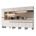 Ver imagem 5 de Cozinha Atlanta Dash 16 Portas 4 Gavetas MDF-MDP 315.5cm Branco Móveis Carraro