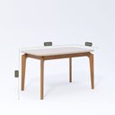 Ver imagem 7 de Conjunto Sala de Jantar com Mesa Ficus 130 com Vidro e 4 Cadeiras Buriti Marrom/Madeira/Offwhite/Cin