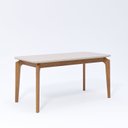 Ver imagem 3 de Sala de Jantar Ficus 160cm com 6 Cadeiras Buriti Marrom/Madeira/Offwhite