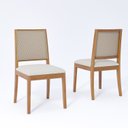 Ver imagem 4 de Sala de Jantar Ficus 160cm com 6 Cadeiras Buriti Marrom/Madeira/Offwhite