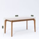 Ver imagem 7 de Sala de Jantar Ficus 160cm com 6 Cadeiras Buriti Marrom/Madeira/Offwhite