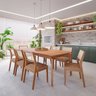 Sala de Jantar Ficus 210cm sem Vidro com 8 Cadeiras Bella - 1