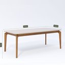 Ver imagem 7 de Conjunto Sala de Jantar com Mesa Ficus 210 com Vidro e 8 Cadeiras Buriti Marrom/Madeira/Offwhite