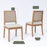Conjunto Sala de Jantar com Mesa Ficus 210 com Vidro e 8 Cadeiras Buriti - 6