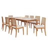 Conjunto Sala de Jantar com Mesa Ficus 210 com Vidro e 8 Cadeiras Buriti - 2