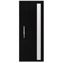 Ver imagem 1 de Porta de Giro Alumínio Preto Lambril c/Visor Lateral Px 40cm Maxx - 210x60 - Direita