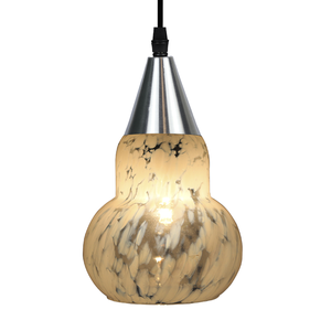 Lustre Pendente Taschibra Verona E27 Transparente Leitoso Bivolt Prata