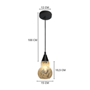 Ver imagem 5 de Lustre Pendente Taschibra Verona E27 Transparente Leitoso Bivolt Prata