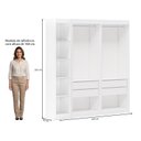 Ver imagem 3 de Guarda-Roupa Modulado sem Portas 4 Gavetas 4 Prateleiras Estante Versatille Yescasa