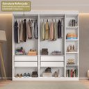 Ver imagem 6 de Guarda-Roupa Modulado sem Portas 4 Gavetas 4 Prateleiras Estante Versatille Yescasa