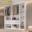 Ver imagem 5 de Guarda-Roupa Modulado sem Portas 4 Gavetas 4 Prateleiras Estante Versatille Yescasa