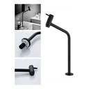Ver imagem 2 de Torneira com Bica Alta Preto Fosco para Banheiro Água Fria Fc-139