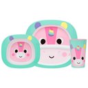 Ver imagem 1 de Kit Refeição Infantil Unicórnio 3 Itens em Plástico Buba