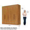Guarda-roupa com Sapateira Glamour 5 Portas - 4