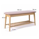 Ver imagem 5 de Banco Sapateira com Prateleira Ripada Liva 100 Cm Tauari Rosa