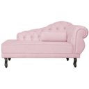 Ver imagem 1 de Divã Recamier Larissa Suede 150cm Lado Esquerdo + Brinde
