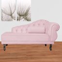 Ver imagem 3 de Divã Recamier Larissa Suede 150cm Lado Esquerdo + Brinde