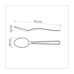 Kit 6 Colher de Mesa em Aço Inox Tramontina Buzios - 6