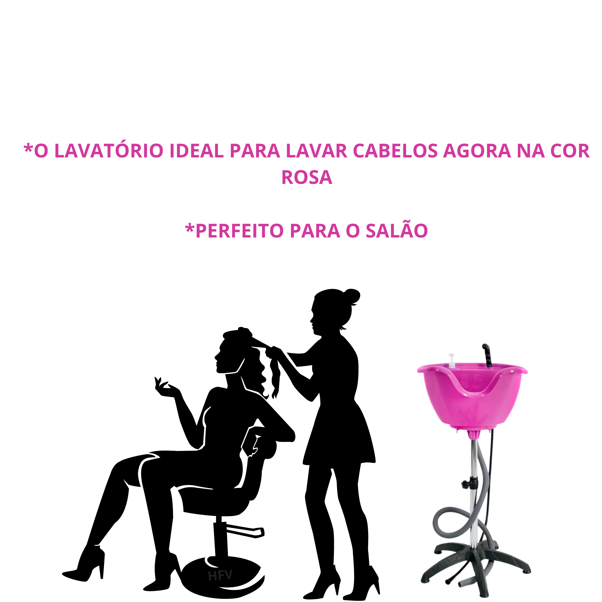 Lavatório Portatil Rosa Cabelereiro Profissional Santa Clara - 4