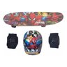 Skate Infantil Homem Aranha 61cm + Capacete + Joalheira - 1