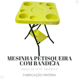 Mesinha Petisqueira Dobrábel Amarela com Bandeja - 9