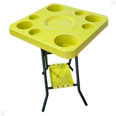 Mesinha Petisqueira Dobrábel Amarela com Bandeja