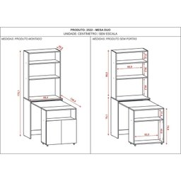 Armário de Escritório com Mesa Embutida Duo - 3