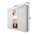 Ver imagem 4 de Guarda-Roupa Casal 3 Portas de Correr Oslo Branco/Ártico