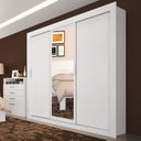 Ver imagem 1 de Guarda-Roupa Casal 3 Portas de Correr Oslo Branco/Ártico