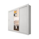 Ver imagem 3 de Guarda-Roupa Casal 3 Portas de Correr Oslo Branco/Ártico