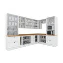 Ver imagem 2 de Cozinha 14 Peças (4 Armários + 2 Paneleiros + 4 Balcões + 4 Complementos) C5p58 Branco