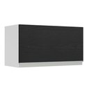 Ver imagem 1 de Armário de Cozinha Aéreo 60 cm 1 Porta Branco/Preto Glamy Madesa