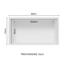Ver imagem 4 de Armário de Cozinha Aéreo 60 cm 1 Porta Branco/Preto Glamy Madesa