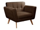 Ver imagem 2 de Poltrona Decorativa Bruna Cadeira Living Moderna Recepção Escritório - Veludo Marrom