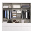 Ver imagem 2 de Guarda-Roupa Casal 6 Portas 6 Gavetas Aspen Branco/Ártico