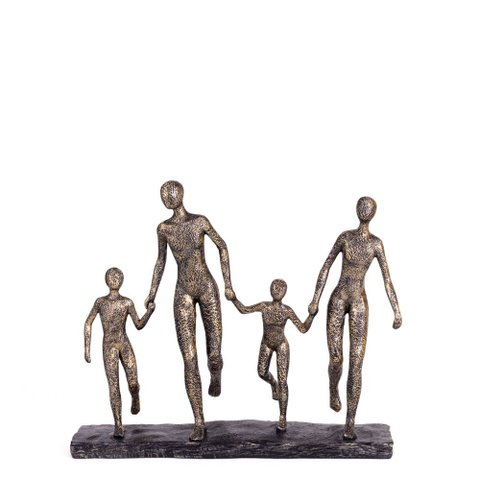Decoração Escultura Família Unida Polirresina Mart 22970