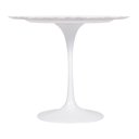 Ver imagem 2 de Mesa Saarinen Redonda Carrara 90cm - Base Branca