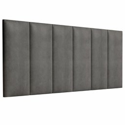 Cabeceira Cama Box Casal Suede Estofada Painel 140x56 Varias Cores: Cinza - 2