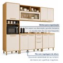 Ver imagem 7 de Cozinha Completa Modulada 5 Peças 10 Portas 2 Gavetas Salvador Bege/Cinamomo/Off White