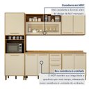 Ver imagem 7 de Cozinha Completa Modulada 5 Peças 10 Portas 2 Gavetas Salvador Bege/Cinamomo/Off White