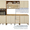Ver imagem 6 de Cozinha Completa Modulada 5 Peças 10 Portas 2 Gavetas Salvador Bege/Cinamomo/Off White