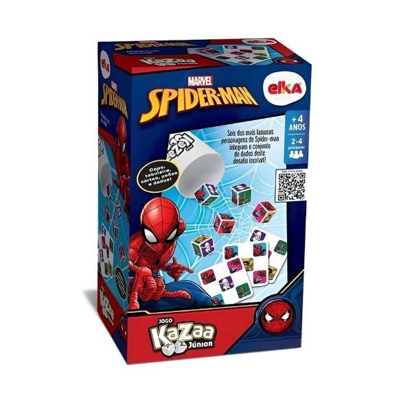 Jogo Kazaa Júnior Spider-man Copo Tabuleiro Dados - Elka - 2