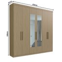 Ver imagem 4 de Guarda-roupa Casal 6 Portas Bélgica com Espelho