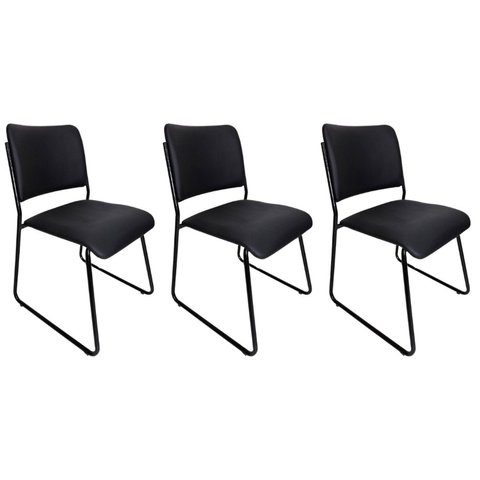 Kit 3 Cadeiras para Escritório Matrix Branco