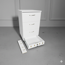 Ver imagem 6 de Gaveteiro 3 Gavetas Mdf com 1 Compartimento Secreto, Gaveta Secreta, Branco