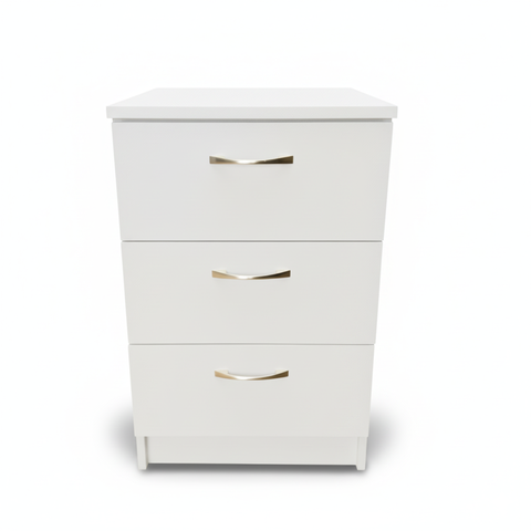 Gaveteiro 3 Gavetas Mdf com 1 Compartimento Secreto, Gaveta Secreta, Branco